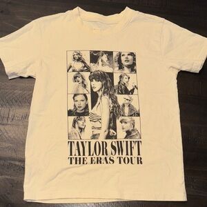 Official Taylor Swift Eras Tour Graphic Tee in Cream YOUTH SMALL